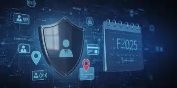 Digital shield protecting personal data online in 2025