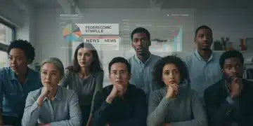 Families reviewing federal stimulus news on a tablet, considering economic impact.