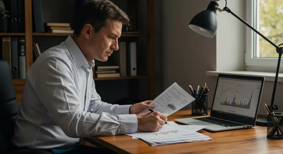 Person reviewing financial documents for IRA planning