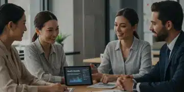 Professionals discussing HRA benefits and financial planning for 2025