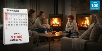 Family staying warm at home with LIHEAP energy assistance in winter 2026
