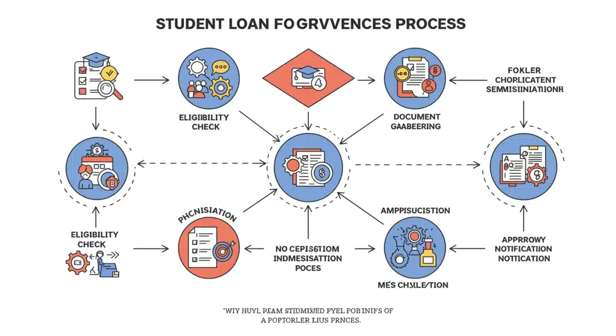 Student loan forgiveness application process flowchart