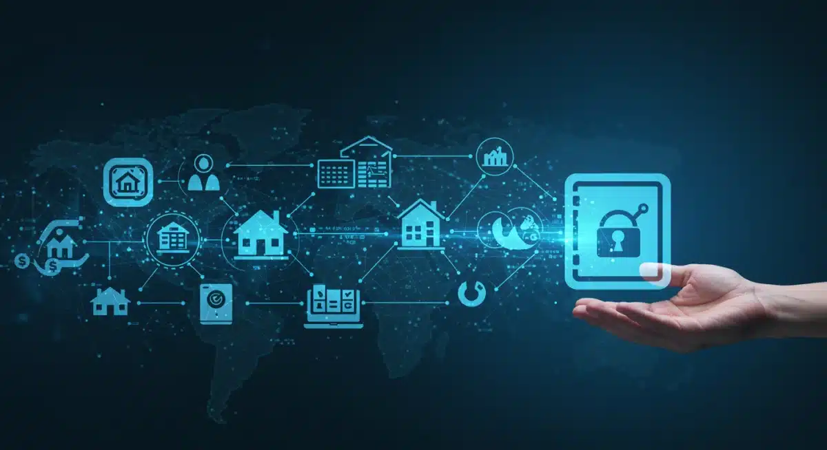 Digital visualization of diverse assets being secured in an estate plan