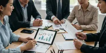 Family discussing estate planning documents with an advisor for 2026 regulations