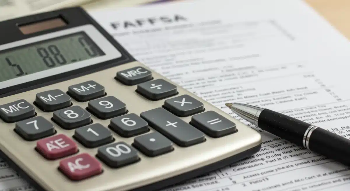 Calculator and FAFSA form illustrating the new SAI calculation method