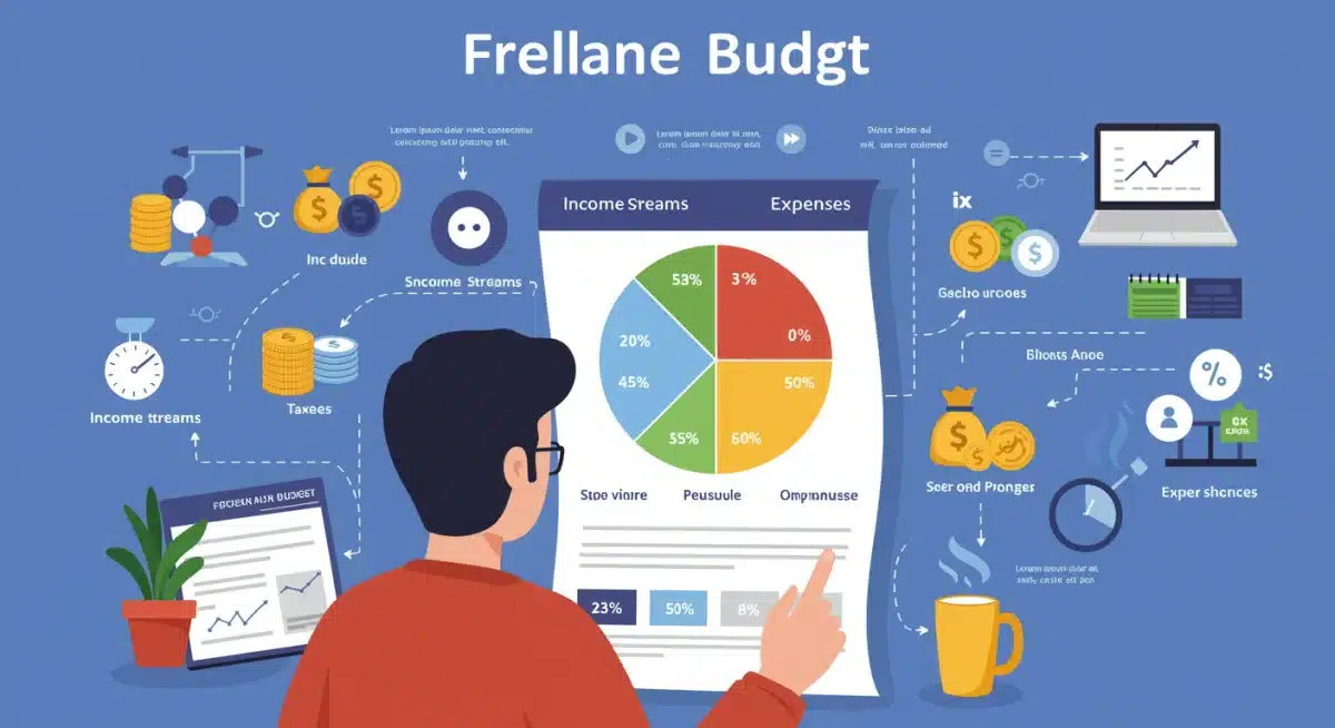 Detailed infographic of a freelancer's budget allocation for optimal financial management.