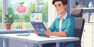Person analyzing financial dashboard on tablet, symbolizing smart budgeting and expense cutting.