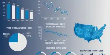 FBI 2026 Crime Statistics Report infographic with charts and data.