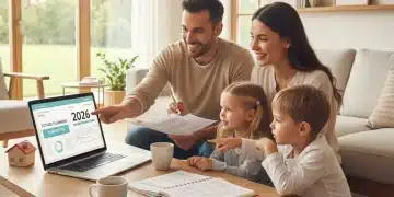 Family reviewing tax documents for Child Tax Credit 2026