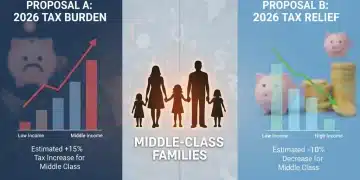 Comparison of two federal tax reform proposals for middle-class households in 2026