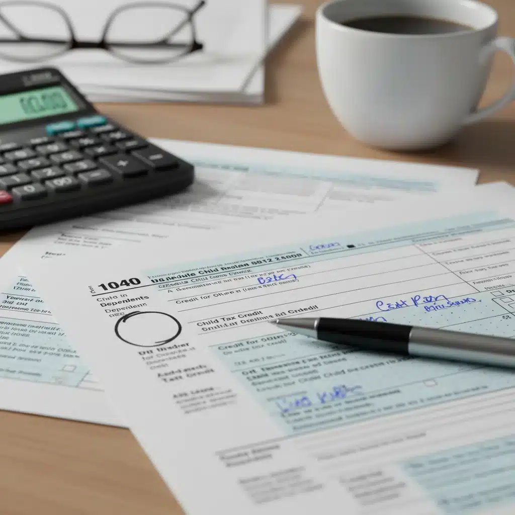 IRS tax form highlighting dependent information for Child Tax Credit