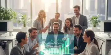 Professionals smiling in a modern office, symbolizing a strong job market and economic growth.