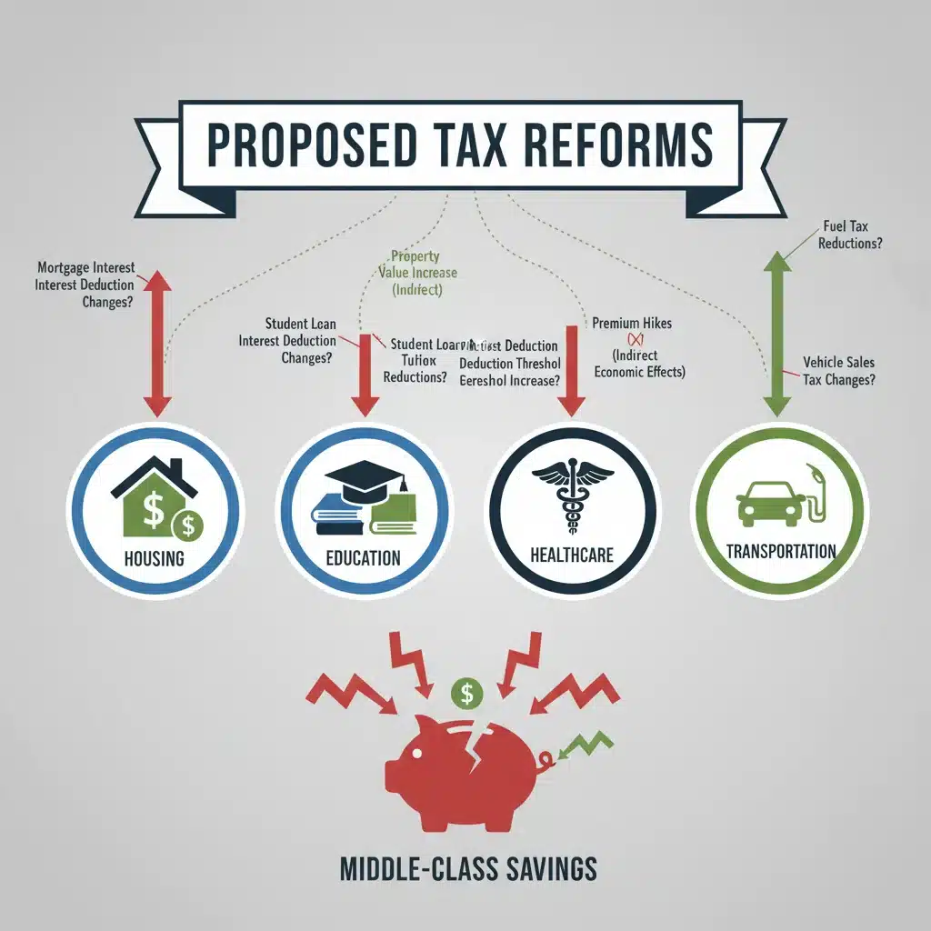 Impact of tax reform on middle-class expenses like housing and education